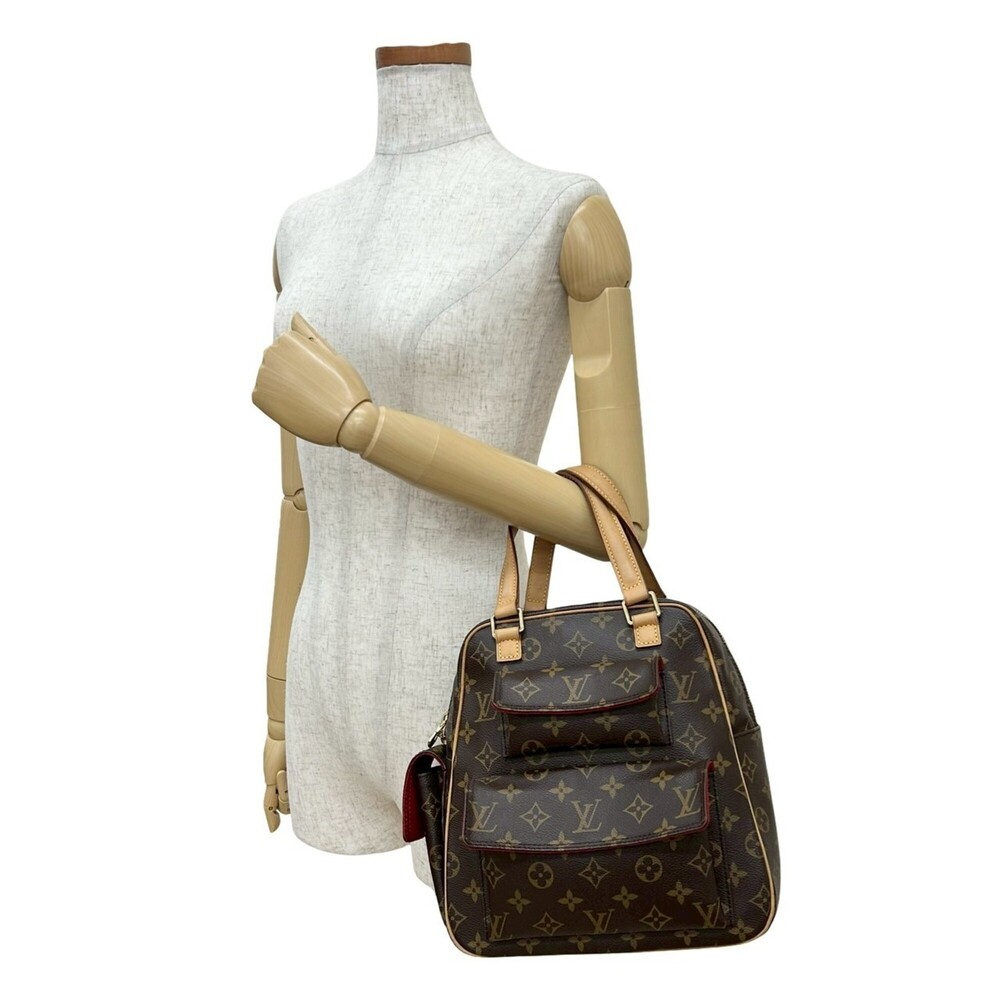 LOUIS VUITTON Authentic Vintage Brown Monogram Leather Boston Bag - Picture 2 of 10